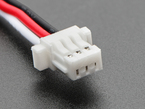 Close Up Shot of the 3pin Plug of the on the JST SH Compatible 1mm Pitch 3-pin Plug-Plug Cable - 100mm long.